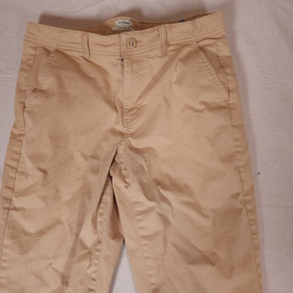 LL Bean Lakewashed Khaki Chino Casual Pants Favorite Fit Womens 10 Reg FLAW - Picture 11 of 15